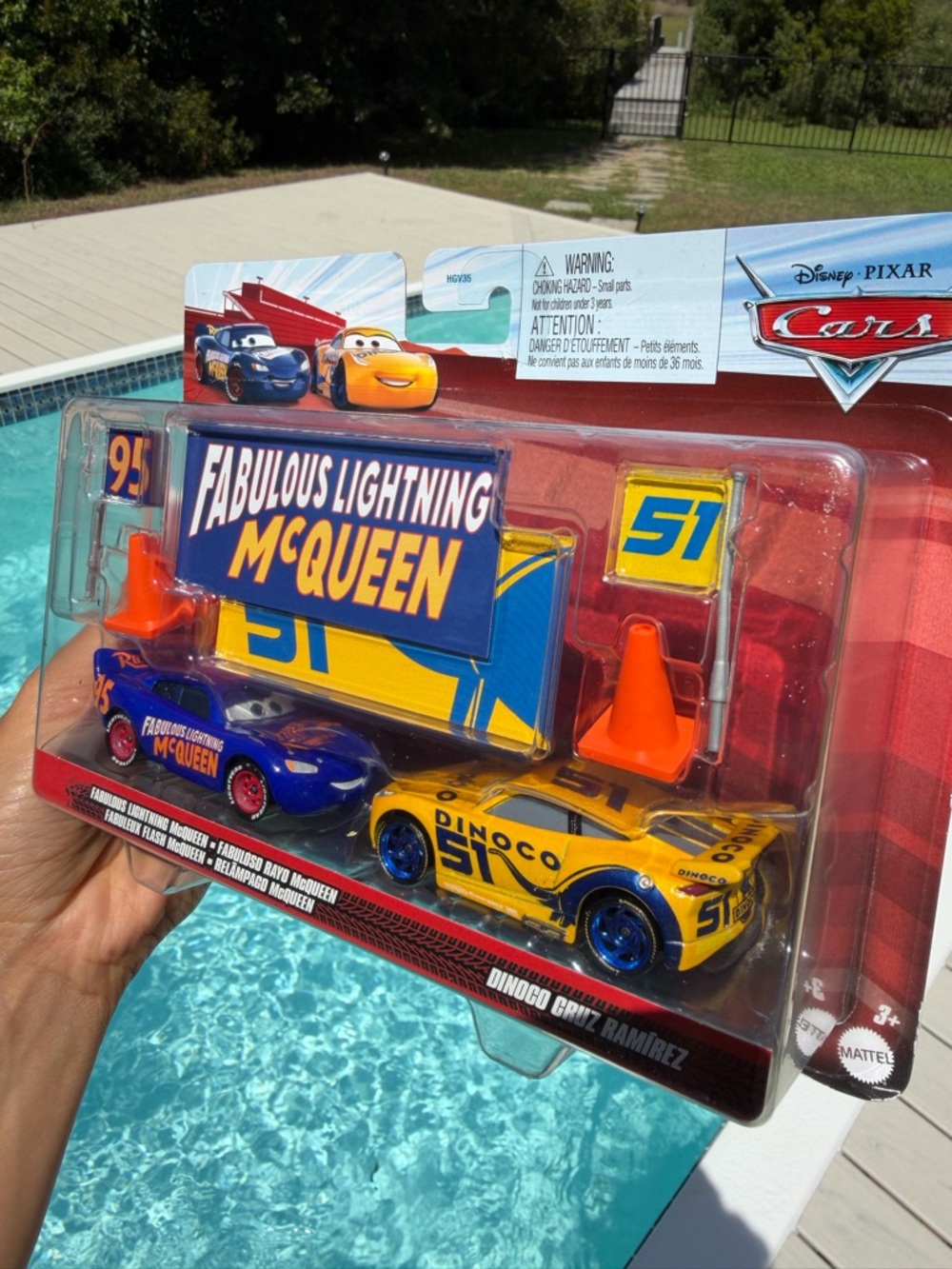 Cars Fabulous Lightning McQueen & Dinoco Cruz Ramirez Toy Set - Blue & Yellow